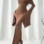 Privé Damen Maxikleid In Bodycon Stil Mit Off-shoulder Schnitt